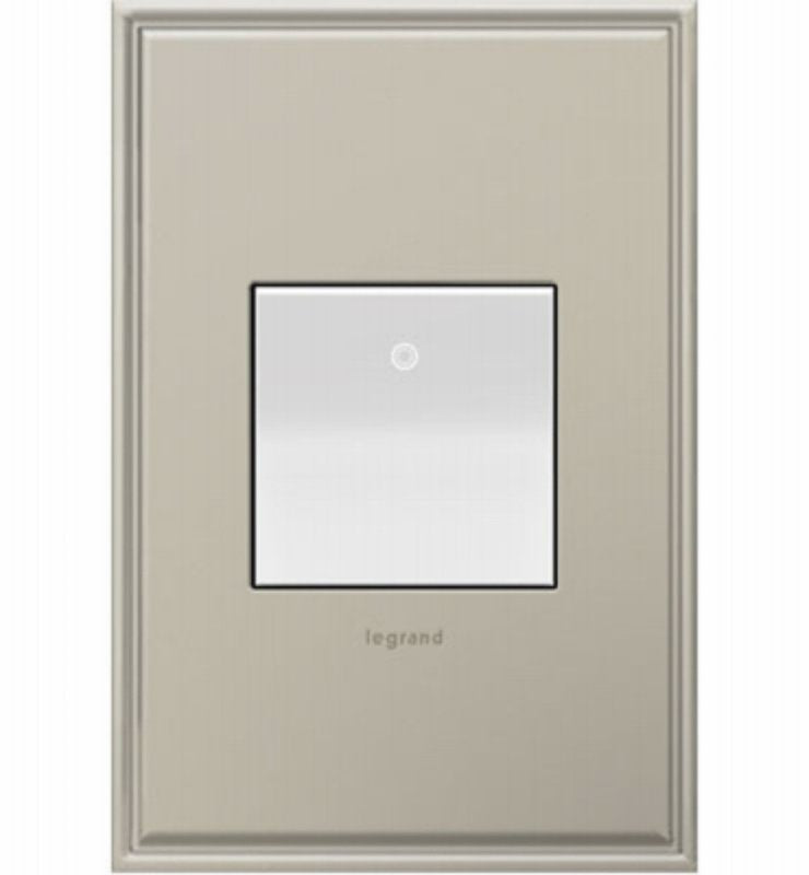 Legrand adorne Series ASPD1532W4 Paddle Switch, 15 A, 120 V, 3-Way, Back Wire Terminal, Polycarbonate Housing Material