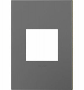 Legrand adorne Series AWP1G2MG6 Wallplate, 5.13 in L, 3.45 in W, 1-Gang, Plastic, Magnesium