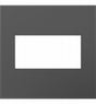 Legrand adorne AWP2GMG4 Wallplate, 5.13 in L, 5.29 in W, 2 -Gang, Plastic, Magnesium