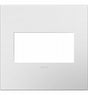 Legrand adorne Series AWP2GWH4 Wallplate, 5.13 in L, 5.29 in W, 2-Gang, Plastic, White
