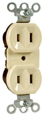 Legrand 4025ICC20 Duplex Outlet, 2 -Pole, 15 A, 125 V, Side Wiring, NEMA: 5-15R, Ivory