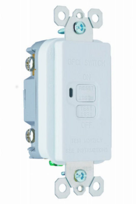 Legrand radiant Series 2087WCCD4 GFCI Receptacle, 125 V, 20 A, NEMA: NEMA 5-20R, Back and Side Wiring, White