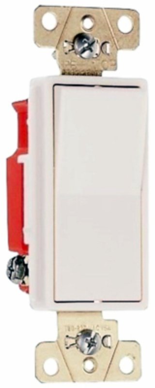 Legrand 2623LACC6 Decorator Switch, 20 A, 120/277 VAC, Back Wire, Side Wire Terminal, Light Almond