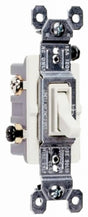 Legrand 663WGCACC20 TradeMaster Series Toggle Switch, White, 15 A, 120 VAC, Back Wire, Side Wire Terminal