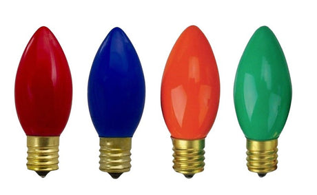 Santas Forest 27980 Filament Bulb, C9 Lamp Base, Multi-Color, Pack of 25