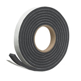 Frost King R511H Weatherseal Tape, 1 in W, 10 ft L, 5/16 in Thick, Rubber Foam, Black