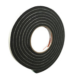 Frost King R512H Weatherseal Tape, 1/2 in W, 10 ft L, 5/16 in Thick, Rubber Foam, Black