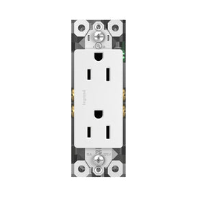Pass & Seymour 885WCCC5WP Duplex Receptacle, Nylon/Thermoplastic, White, 2-Pole, 15 A, 125 V, NEMA: NEMA 5-15R