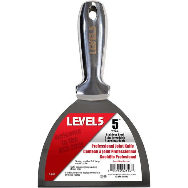 Level5 5-405 Joint Knife, 5 in W Blade, Stainless Steel Blade, Full-Tang Blade, Comfortable, Curved Handle, Pack of 4