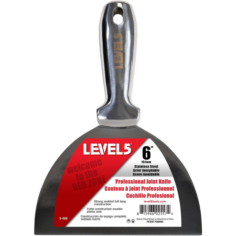 Level5 5-406 Joint Knife, 6 in W Blade, Stainless Steel Blade, Full-Tang Blade, Comfortable, Curved Handle, Pack of 4