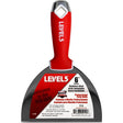 Level5 5-142 Joint Putty Knife, 6 in W Blade, Stainless Steel Blade, Soft Grip Handle, Pack of 4