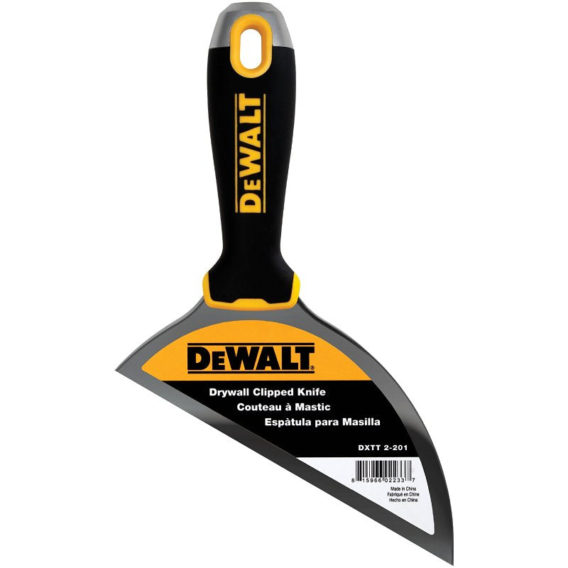 DEWALT DXTT-2-201 Clipped Knife, 6 in W Blade, Stainless Steel Blade, Ergonomic, Soft Grip Handle, Nylon Handle, Pack of 4