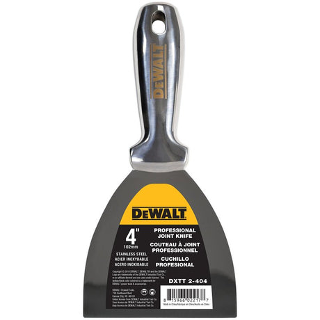 DEWALT DXTT-2-404 Joint Knife, 4 in W Blade, Stainless Steel Blade, Full-Tang, Precision Ground Blade, Pack of 4