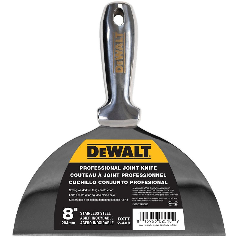 DEWALT DXTT-2-408 Joint Knife, 8 in W Blade, Stainless Steel Blade, Full-Tang, Precision Ground Blade, Pack of 4