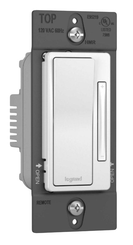 Pass & Seymour radiant Series HMRWCCV4 Multi-Location Remote Dimmer, 15 A, 120 V, 700 W, 1-Gang, 3-Way, White
