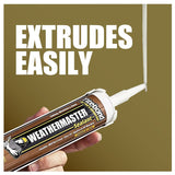 Titebond WeatherMaster 43991 Sealant, Crystal Clear, -75 to 250 deg F, 10.1 oz Cartridge