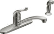 Moen Adler Series CA87530 Kitchen Faucet, 1.5 gpm, 1-Faucet Handle, 4-Faucet Hole, Stainless Steel, Chrome-Plated, Yes