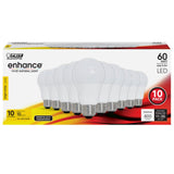 Feit Electric OM60/930CA10K/10 LED Lamp, General-Purpose, A19 Lamp, 60 W Equivalent, E26 Lamp Base, Bright White Light