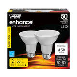 Feit Electric PAR20DM/930CA/2 LED Lamp, Flood/Spotlight, PAR20 Lamp, 50 W Equivalent, E26 Lamp Base, Dimmable