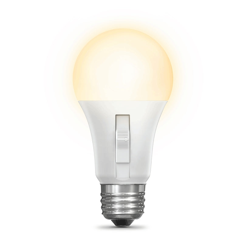 Feit Electric OM60/5CCTCA/DD/LEDI Dusk-to-Dawn Outdoor LED Bulb, Color Selectable, A19 Lamp, E26 Lamp Base, White