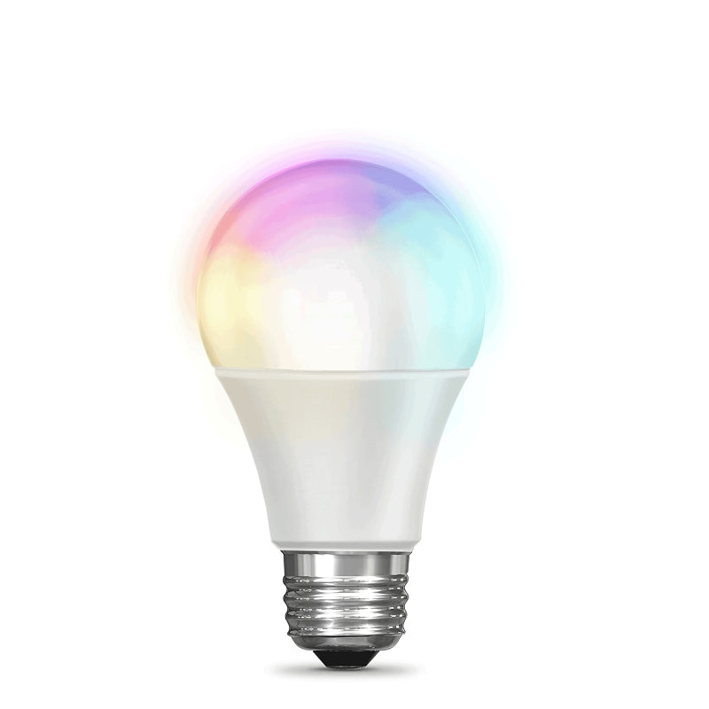 Feit Electric OM60/RGBW/CA/AG Smart Bulb, 9 W, Wi-Fi Connectivity: Yes, Remote, Voice Control, E26 Medium Lamp Base