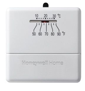 Honeywell CT30A Non-Programmable Thermostat, 50 deg F, 3.12 in W x 0.88 in D Dimensions