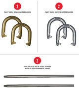 Franklin Sports 50020 Horseshoes Set, Cast Iron