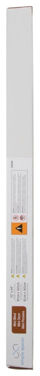 Simple Spaces FWMB-13 Blind, 64 in L, 32 in W, Faux Wood, White, Pack of 2