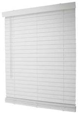 Simple Spaces FWMB-13 Blind, 64 in L, 32 in W, Faux Wood, White, Pack of 2