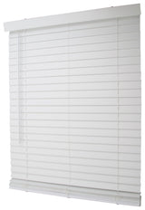 Simple Spaces FWMB-13 Blind, 64 in L, 32 in W, Faux Wood, White, Pack of 2