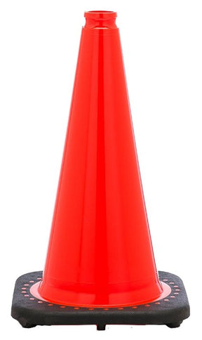 JBC Revolution RS Series RS45015C Traffic Safety Cone, 18 in H Cone, PVC Cone, Fluorescent Orange Cone