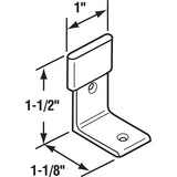Prime-Line N 6655 Door Guide, Aluminum, White, Floor Mounting