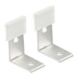 Prime-Line N 6655 Door Guide, Aluminum, White, Floor Mounting