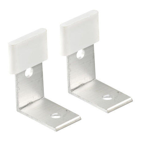 Prime-Line N 6655 Door Guide, Aluminum, White, Floor Mounting