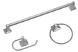 Boston Harbor 3603BN Bath Hardware Set, Aluminum/Steel/Zinc, Brushed Nickel, 3-Piece, For: Bathroom