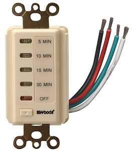 Woods 59720WD Countdown Timer, 15 A, 120 V, 1800 W, 5 to 30 min Time Setting, 24 On/Off Cycles Per Day Cycle