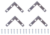 ProSource FC-Z02-C4PS Corner Brace, 2 in L, 2 in W, 3/8 in H, Steel, Zinc-Plated, 1.6 mm Thick Material