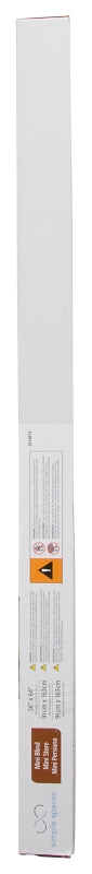 Simple Spaces FWMB-16 Blind, 64 in L, 36 in W, Faux Wood, White, Pack of 2