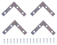 ProSource FC-Z025-C4PS Corner Brace, 2-1/2 in L, 2-1/2 in W, 1/2 in H, Steel, Zinc-Plated, 1.6 mm Thick Material