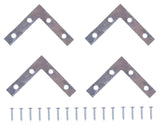 ProSource FC-Z025-C4PS Corner Brace, 2-1/2 in L, 2-1/2 in W, 1/2 in H, Steel, Zinc-Plated, 1.6 mm Thick Material