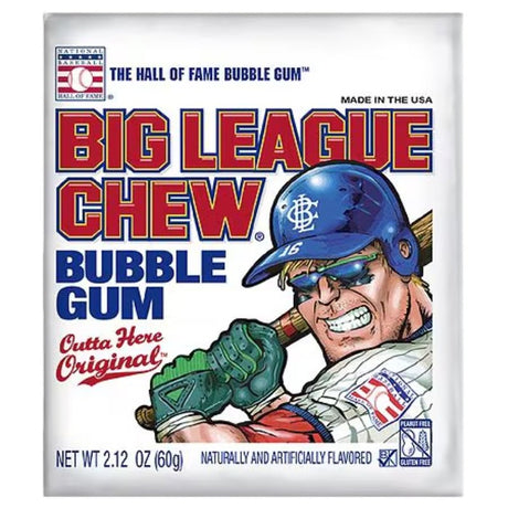 Big League Chew 533247 Original Bubble Gum, 2.12 oz Pouch, Pack of 12
