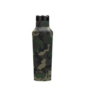 Corkcicle Classic Sport Canteen Series 2020PWC Water Bottle, 20 oz, Stainless Steel/Silicone, Woodland Camo, Insulated