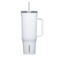 Corkcicle 2222GW Leakproof Tumbler, 22 oz, Twist to Lock Lid, Steel, Gloss White, Insulated