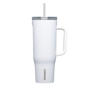 Corkcicle 2222GW Leakproof Tumbler, 22 oz, Twist to Lock Lid, Steel, Gloss White, Insulated