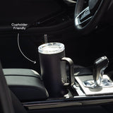 Corkcicle 2240MB Tumbler, 40 oz, Sip Plus Straw Lid, Steel, Matte Black, Insulated