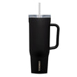 Corkcicle 2240MB Tumbler, 40 oz, Sip Plus Straw Lid, Steel, Matte Black, Insulated