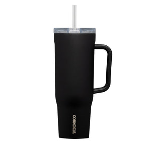 Corkcicle 2240MB Tumbler, 40 oz, Sip Plus Straw Lid, Steel, Matte Black, Insulated