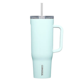 Corkcicle 2240GPB Tumbler, 40 oz, Sip Plus Straw Lid, Steel, Gloss Powder Blue, Insulated