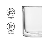 Corkcicle 7309C Rocks Glass Set, 12 oz, Clear