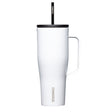 Corkcicle Go Cup XL Series 2830GW Tumbler, 30 oz, Stainless Steel, Gloss White, Insulated